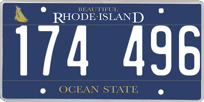 RI license plate 174496