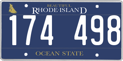 RI license plate 174498