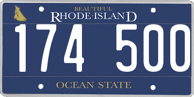 RI license plate 174500