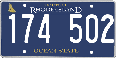 RI license plate 174502