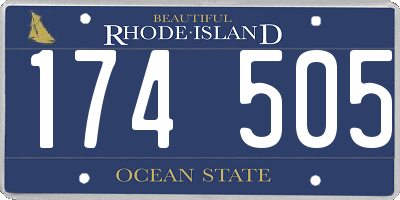 RI license plate 174505