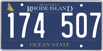 RI license plate 174507