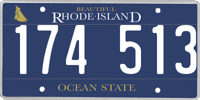 RI license plate 174513