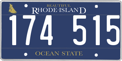 RI license plate 174515