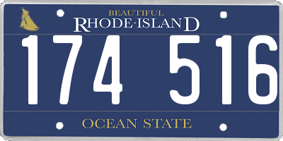 RI license plate 174516