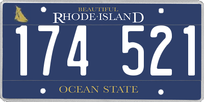 RI license plate 174521