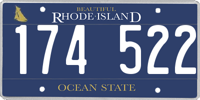 RI license plate 174522
