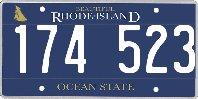 RI license plate 174523