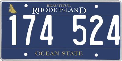RI license plate 174524