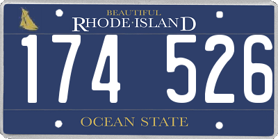 RI license plate 174526