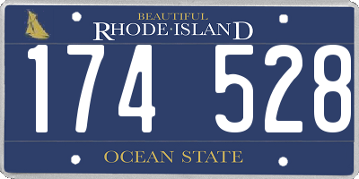 RI license plate 174528