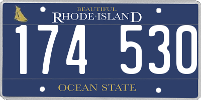 RI license plate 174530