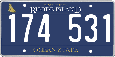 RI license plate 174531