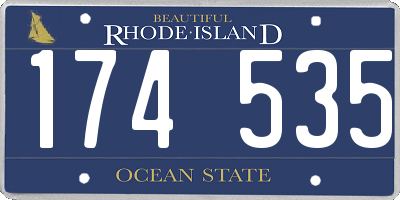 RI license plate 174535