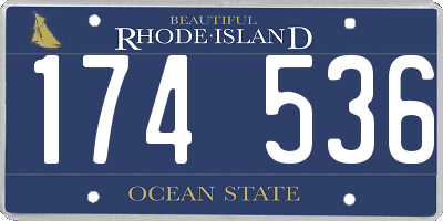 RI license plate 174536