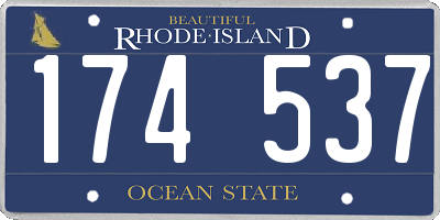 RI license plate 174537