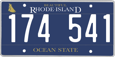 RI license plate 174541