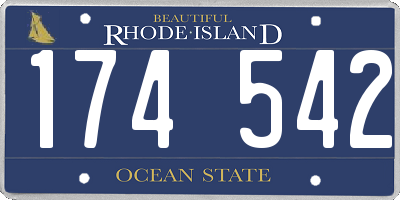 RI license plate 174542