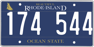 RI license plate 174544