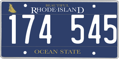 RI license plate 174545