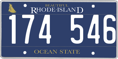 RI license plate 174546