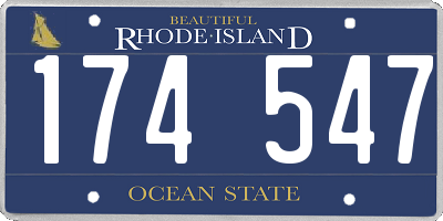 RI license plate 174547