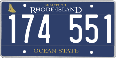 RI license plate 174551