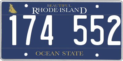 RI license plate 174552