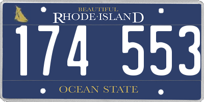 RI license plate 174553