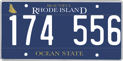 RI license plate 174556
