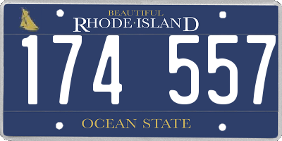 RI license plate 174557
