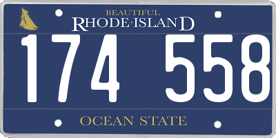 RI license plate 174558