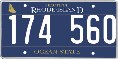 RI license plate 174560