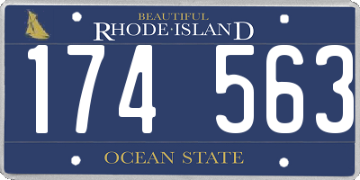 RI license plate 174563