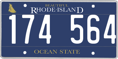RI license plate 174564