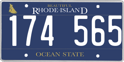 RI license plate 174565