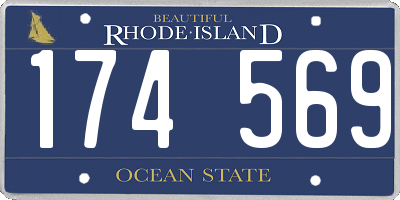 RI license plate 174569