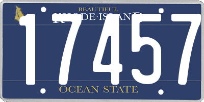 RI license plate 17457