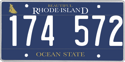 RI license plate 174572