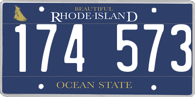 RI license plate 174573