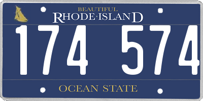RI license plate 174574