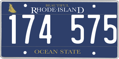 RI license plate 174575