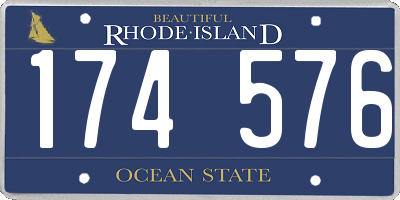 RI license plate 174576