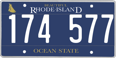RI license plate 174577