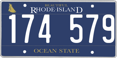 RI license plate 174579