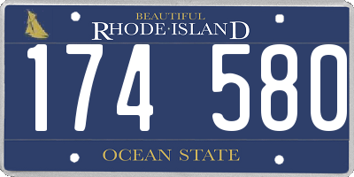 RI license plate 174580