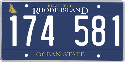 RI license plate 174581