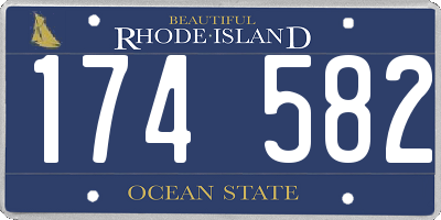 RI license plate 174582
