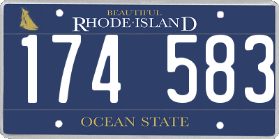 RI license plate 174583