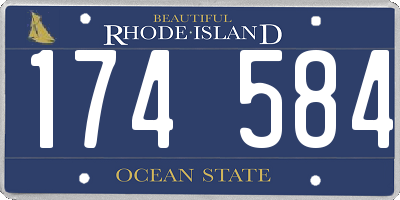 RI license plate 174584